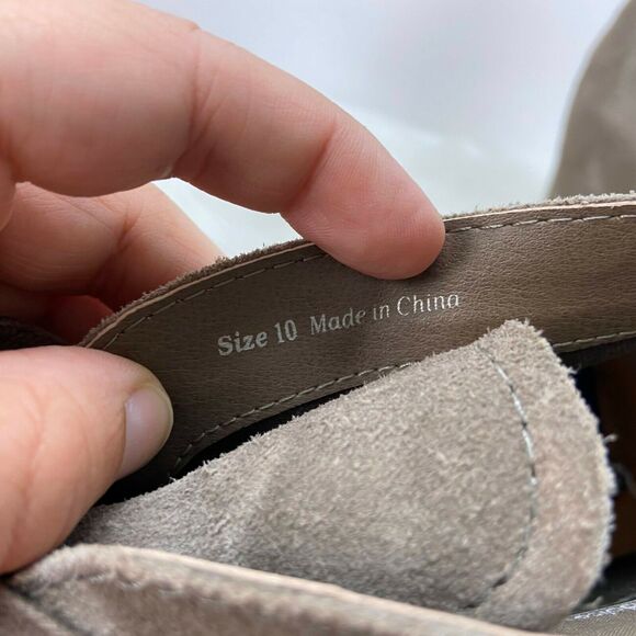 Dolce Vita 10 Womens Beige Suede Hidden Wedge Ankle Booties - Picture 8 of 9